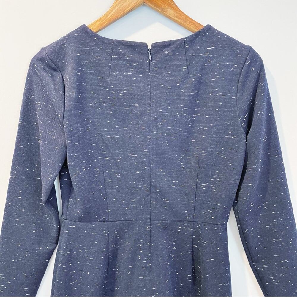 Madewell Gia Marled Fit & Flare Dress Navy Size 4 EUC - Picture 10 of 16